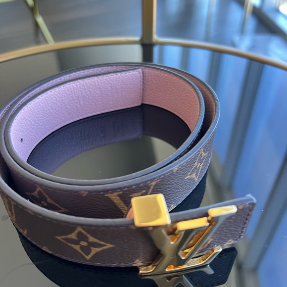 Louis Vuitton belt | LV Initiales 30mm Reversible Belt size 80 | Pink LV Belt - Picture 3 of 7